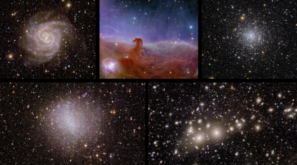 유럽 우주국(ESA)이 유클리드 우주 망원경으로 촬영한 먼 은하의 별들과 나선형 은하 등 우주를 찍은 사진을 7일(현지시간) 공개했다. [ESA]