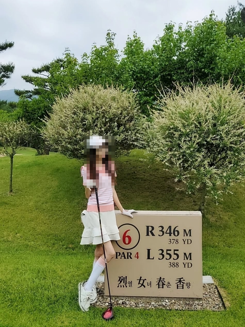 이포컨트리클럽 6번홀의 이름은 열녀춘향(烈女春香)이다. 여성골퍼들에게 인증샷 핫플로 소문이 났다. / 뉴스스페이스DB