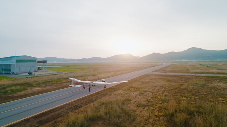 성층권 드론 EAV-4 비행시험 모습 / 우주항공청