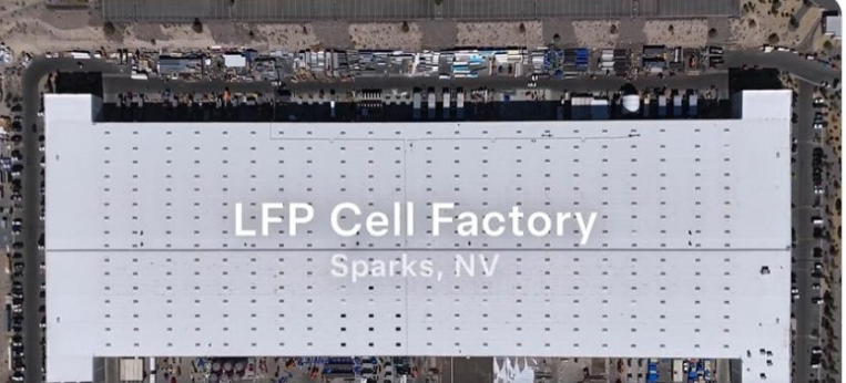테슬라가 엑스에 올린 LFP 배터리 공장 전경 / 테슬라
