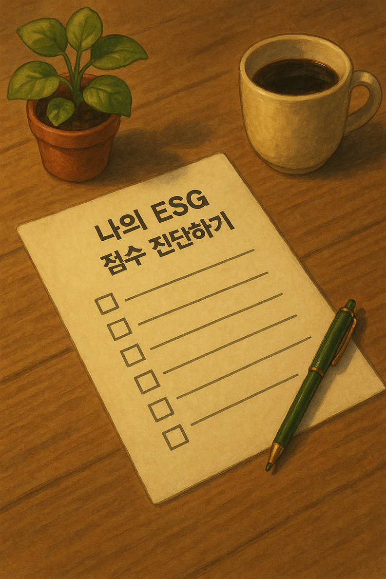 오늘의 나를 살피는 체크리스트, 마음의 ESG 진단 / AI 제작