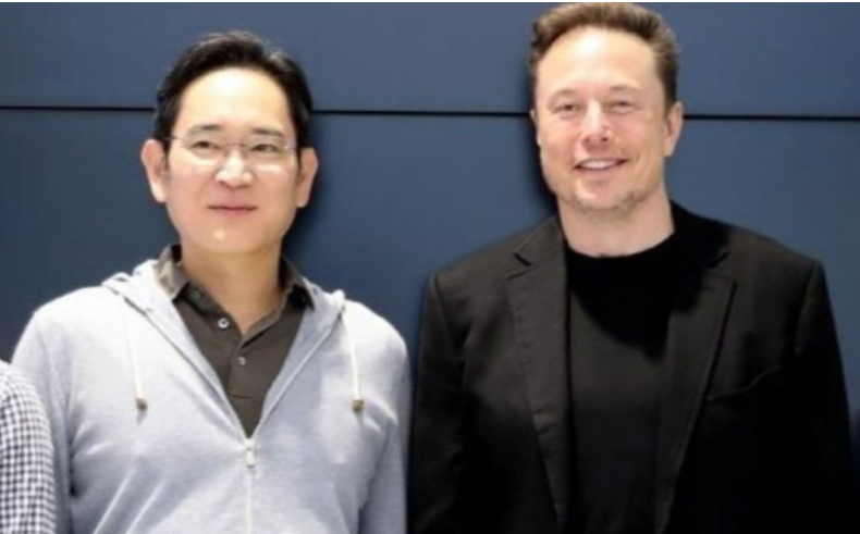 이재용 삼성전자 회장과 일론 머스크 테슬라 CEO / 삼성전자
