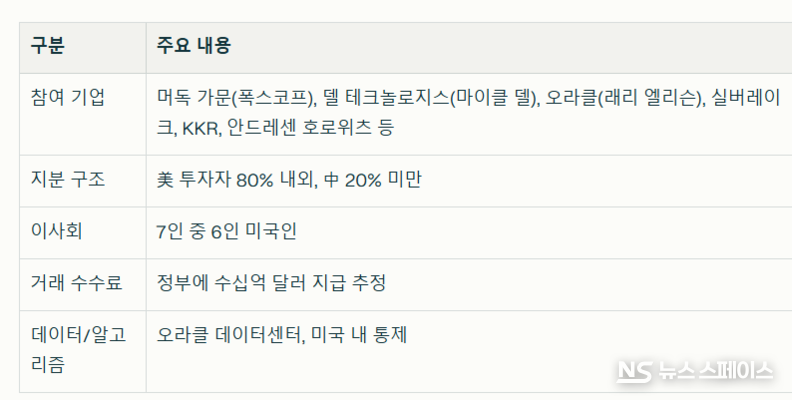 틱톡 미국 사업권 인수전 주요 수치 / 뉴스스페이스DB 