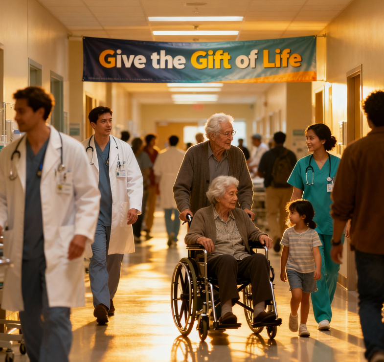 “give the gift of life”는 주로 장기기증, 헌혈, 또는 생명을 구하는 행동을 장려하는 캠페인에서 많이 사용되는 구호로, “생명을 선물하다” 또는 “생명을 주다”는 의미다. 이 슬로건은 영미권에서 대표적인 장기기증 및 헌혈 캠페인의 공식 표어로 널리 사용되고 있다. / 퍼플렉시티 