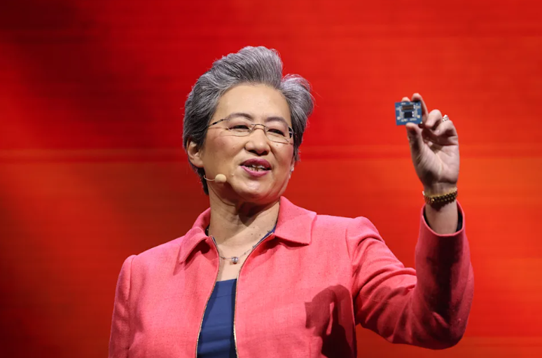 리사 수(Lisa Su) 어드밴스드 마이크로 디바이스(Advanced Micro Devices, AMD) 회장 겸 CEO가 2024년 6월 3일 타이베이에서 열린 대만 최고의 기술 박람회 컴퓨텍스 2024에서 개막 기조연설을 하고 있다. / 게티이미지