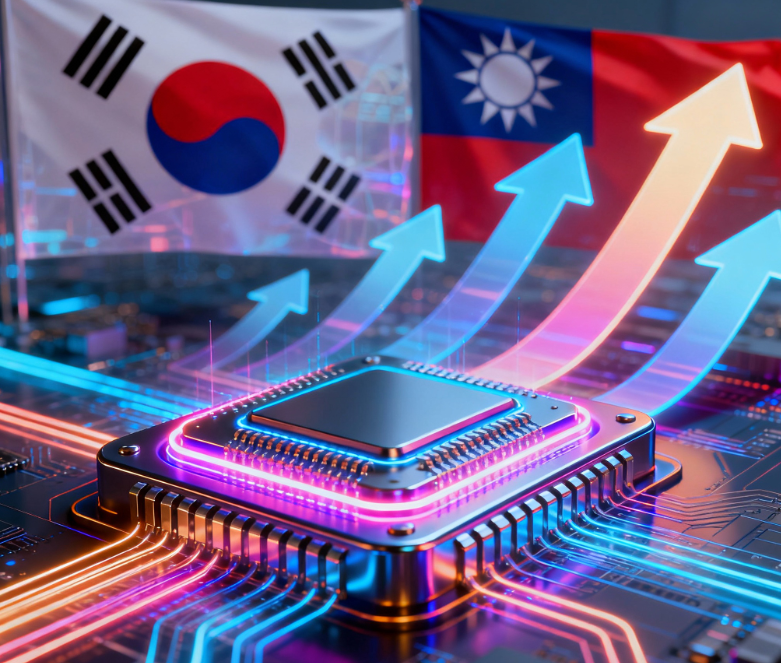 대만이 올해 1인당 국내총생산(GDP) 순위에서 한국을 추월할 전망이며, 이는 인공지능 붐 속에서 대만이 반도체 강국으로 부상한 것을 반영하는 극적인 경제적 역전을 의미한다. / 퍼플렉시티 