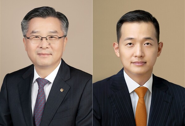 권혁웅 대우조선해양 대표(왼쪽), 김동관 한화그룹 부회장 [한화그룹]